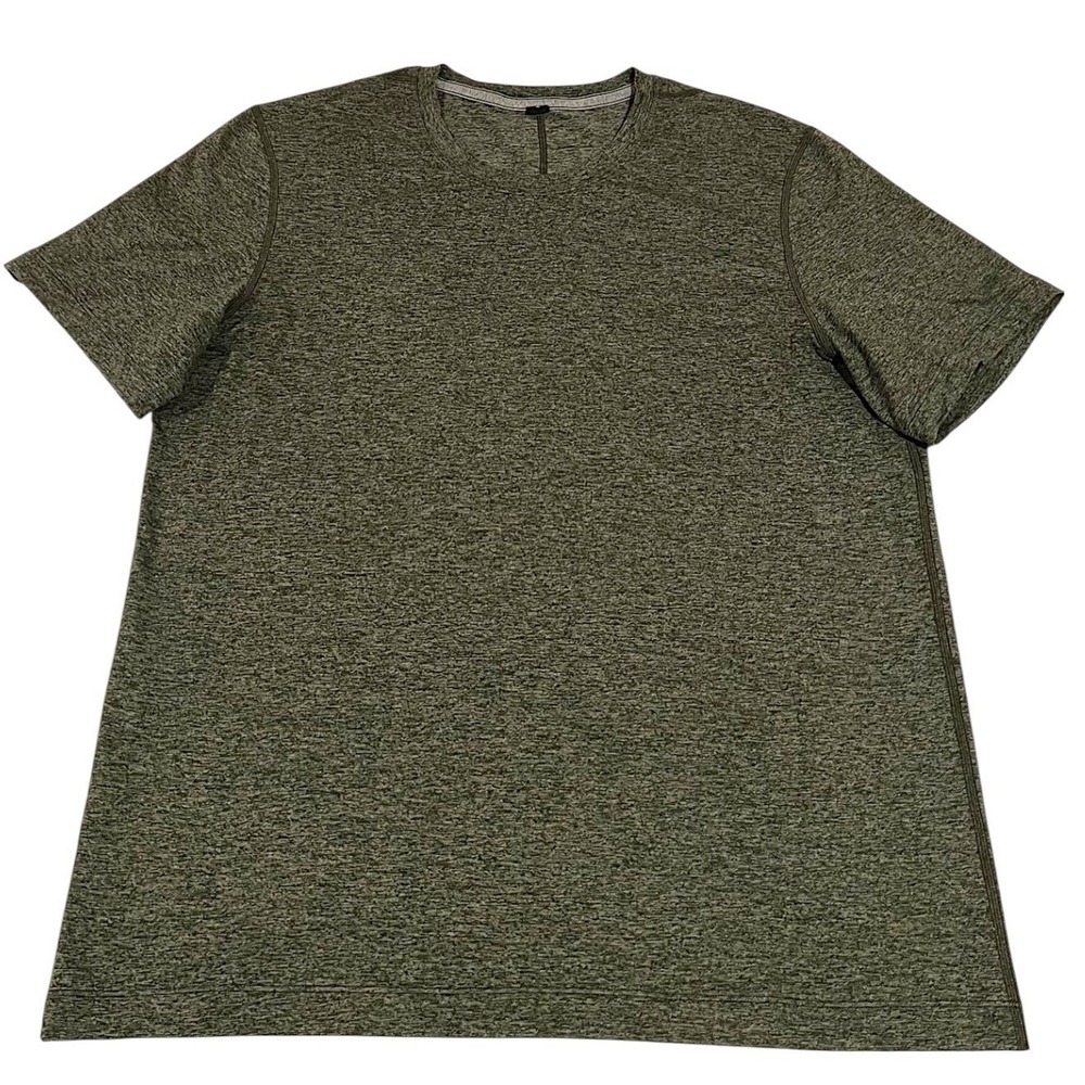 Lululemon Metal Vent Tech Short Sleeve Shirt Olive Green Heathered Mens XL